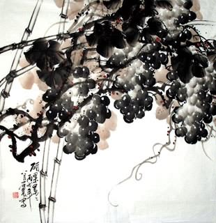 Chinese Grape Painting,66cm x 66cm,2471004-x
