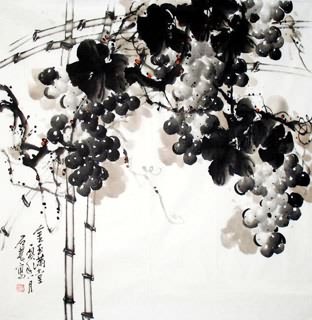 Chinese Grape Painting,66cm x 66cm,2471005-x