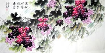 Chinese Grape Painting,69cm x 138cm,2484001-x