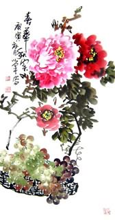 Chinese Grape Painting,50cm x 100cm,2552001-x