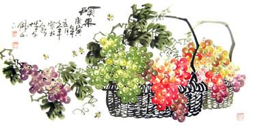 Chinese Grape Painting,50cm x 100cm,2552009-x