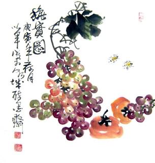 Chinese Grape Painting,50cm x 50cm,2552014-x