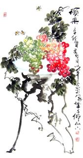 Chinese Grape Painting,50cm x 100cm,2552021-x