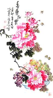 Chinese Grape Painting,50cm x 100cm,2552022-x