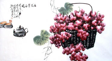 Chinese Grape Painting,50cm x 100cm,2556005-x