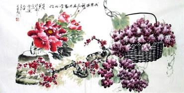 Chinese Grape Painting,69cm x 138cm,2556008-x