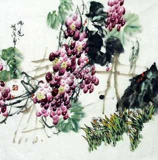 Chinese Grape Painting,69cm x 69cm,2556010-x