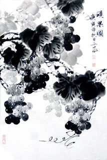 Chinese Grape Painting,69cm x 46cm,2557002-x