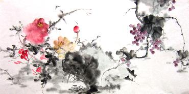 Chinese Grape Painting,66cm x 136cm,yh21101009-x