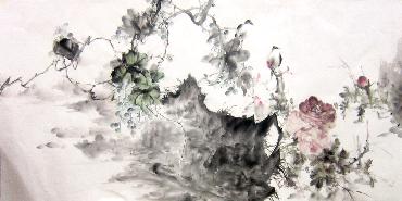 Chinese Grape Painting,66cm x 136cm,yh21101010-x