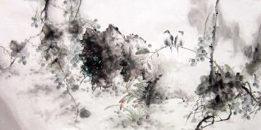Chinese Grape Painting,66cm x 136cm,yh21101011-x