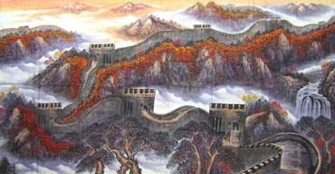 Chinese Great Wall Painting,120cm x 240cm,1013014-x