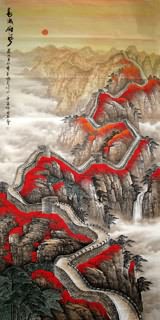 Chinese Great Wall Painting,129cm x 248cm,1026003-x