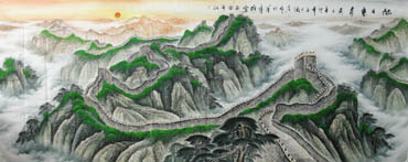 Chinese Great Wall Painting,140cm x 360cm,1026006-x
