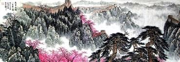 Chinese Great Wall Painting,60cm x 170cm,1027001-x