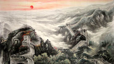 Chinese Great Wall Painting,97cm x 180cm,1038003-x