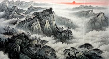 Chinese Great Wall Painting,66cm x 136cm,1038004-x