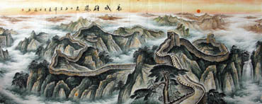 Chinese Great Wall Painting,140cm x 360cm,1048005-x