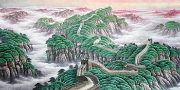 Chinese Great Wall Painting,120cm x 240cm,1057006-x