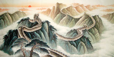 Chinese Great Wall Painting,120cm x 240cm,1081006-x