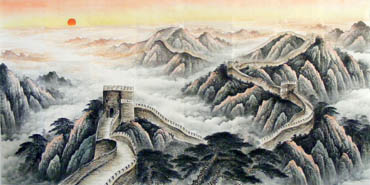 Chinese Great Wall Painting,120cm x 240cm,1081008-x