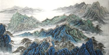 Chinese Great Wall Painting,97cm x 180cm,1084001-x