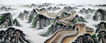 Chinese Great Wall Painting,69cm x 138cm,1085023-x