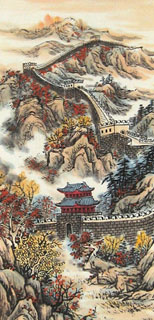 Chinese Great Wall Painting,40cm x 90cm,1085025-x