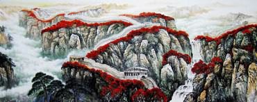 Chinese Great Wall Painting,150cm x 350cm,1086014-x