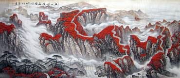 Chinese Great Wall Painting,140cm x 360cm,1086015-x