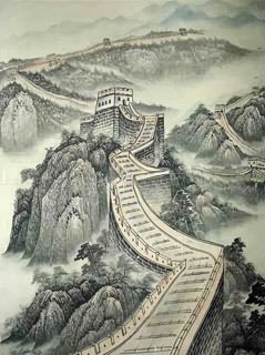 Chinese Great Wall Painting,50cm x 33cm,1336001-x