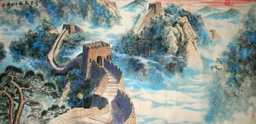 Chinese Great Wall Painting,80cm x 180cm,1695001-x