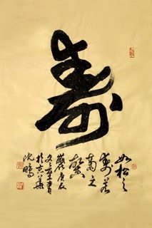 Chinese Health Calligraphy,60cm x 97cm,5999001-x