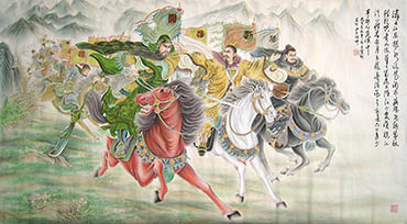 Chinese History & Folklore Painting,90cm x 180cm,3011036-x
