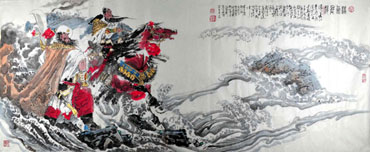 Chinese History & Folklore Painting,97cm x 245cm,3706001-x