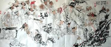 Chinese History & Folklore Painting,97cm x 245cm,3706004-x