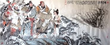 Chinese History & Folklore Painting,96cm x 240cm,3706012-x