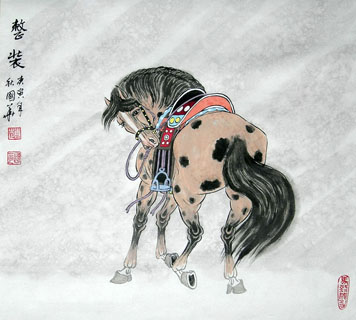 Chinese Horse Painting,50cm x 50cm,4720052-x