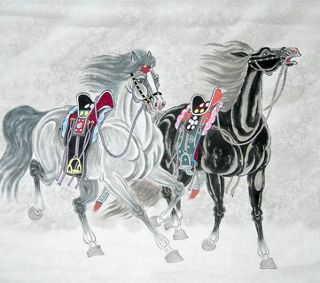 Chinese Horse Painting,50cm x 50cm,4720060-x
