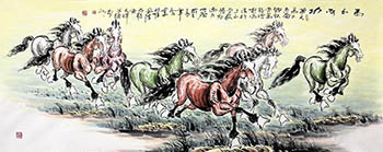 Chinese Horse Painting,70cm x 180cm,4736014-x