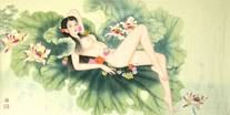 Chinese Nude Girl Painting