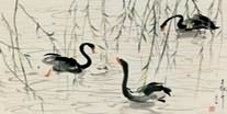 Chinese Swan Paintings