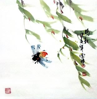 Chinese Insects Painting,40cm x 40cm,2408005-x