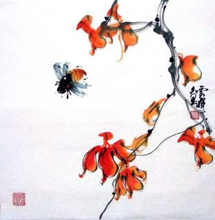 Chinese Insects Painting,40cm x 40cm,2408008-x