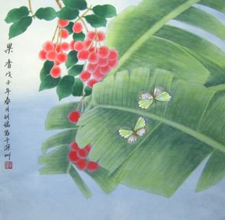 Chinese Insects Painting,66cm x 66cm,2603018-x
