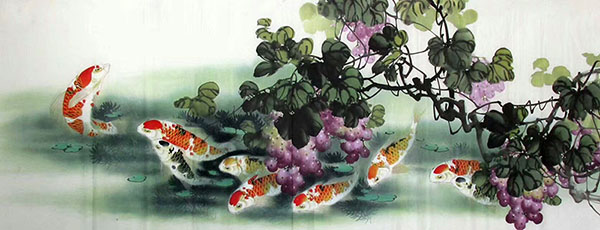 Koi Fish,70cm x 180cm(27〃 x 70〃),2324046-z