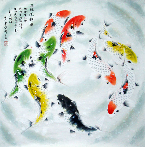 Koi Fish,69cm x 69cm(27〃 x 27〃),2378011-z