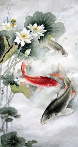Koi Fish,69cm x 46cm(27〃 x 18〃),2379001-z