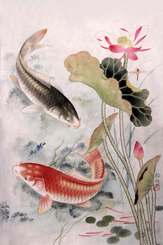 Koi Fish,69cm x 46cm(27〃 x 18〃),2379004-z