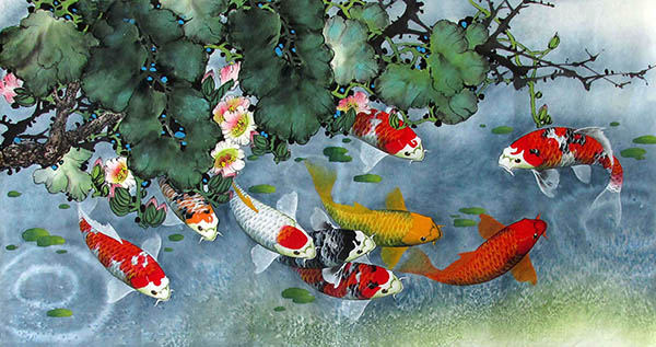 Koi Fish,50cm x 100cm(19〃 x 39〃),2387041-z